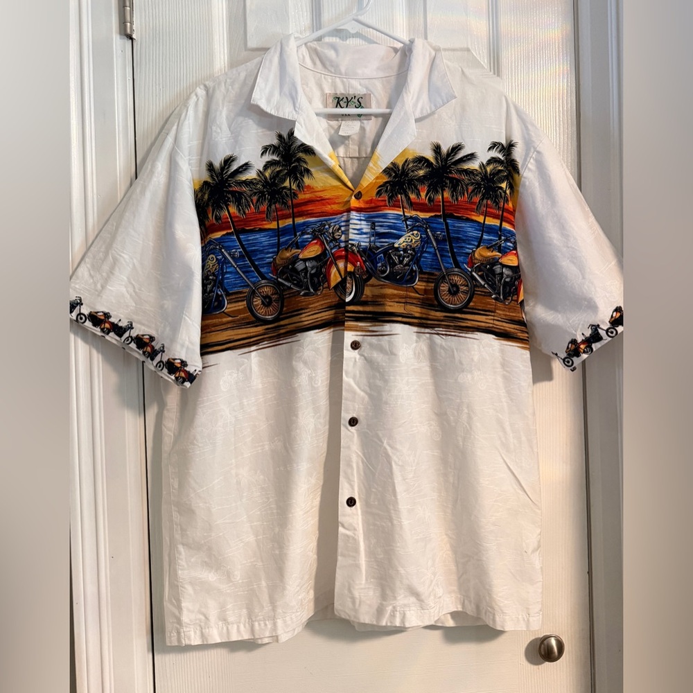 Ky’s Hawaiian Men's Casual Button Down Shirt